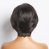Maganda Rain Pixie Cut 4x4 Verschluss Naturschwarze Perücke